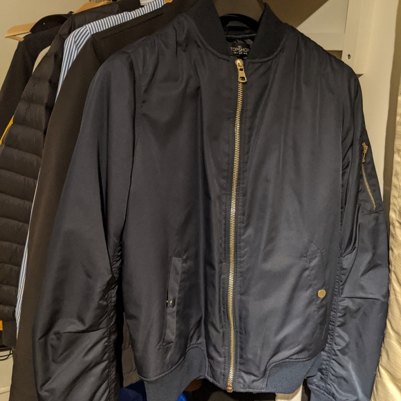 Navy TOPSHOP bomber - Picture 3 of 4